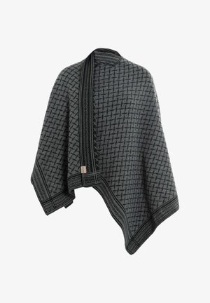 Knit Factory DUSK - Poncho - black anthracite