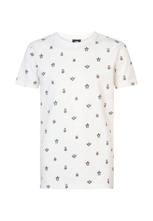 T-shirt med print - bright white