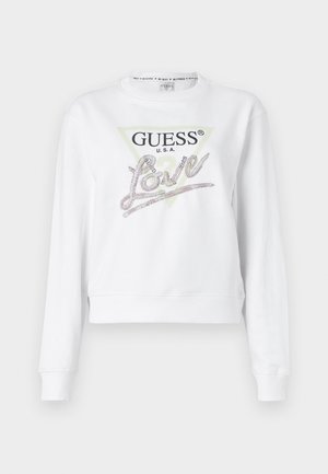 Guess LOVE TRIANGLE - Sweatshirt - pure white
