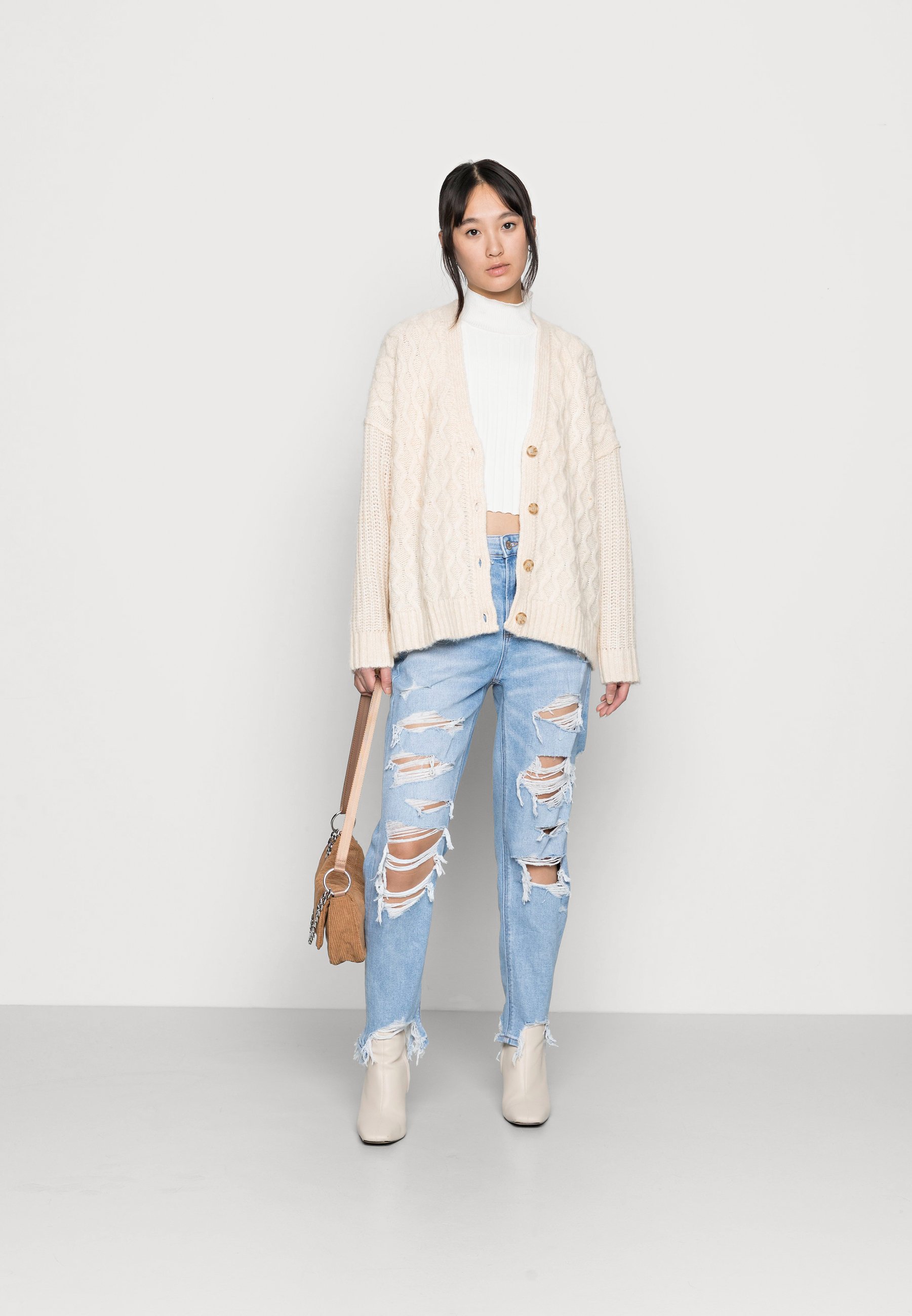American Eagle CABLE BOYFRIEND CARDIGAN 