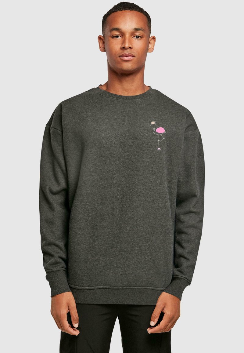 Merchcode FLAMINGO CREWNECK - Sweatshirt - charcoal