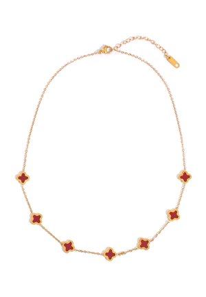 NTHIRTYTHREE ROTE BLUME HALSKETTE - Halskette - gold-coloured-rot