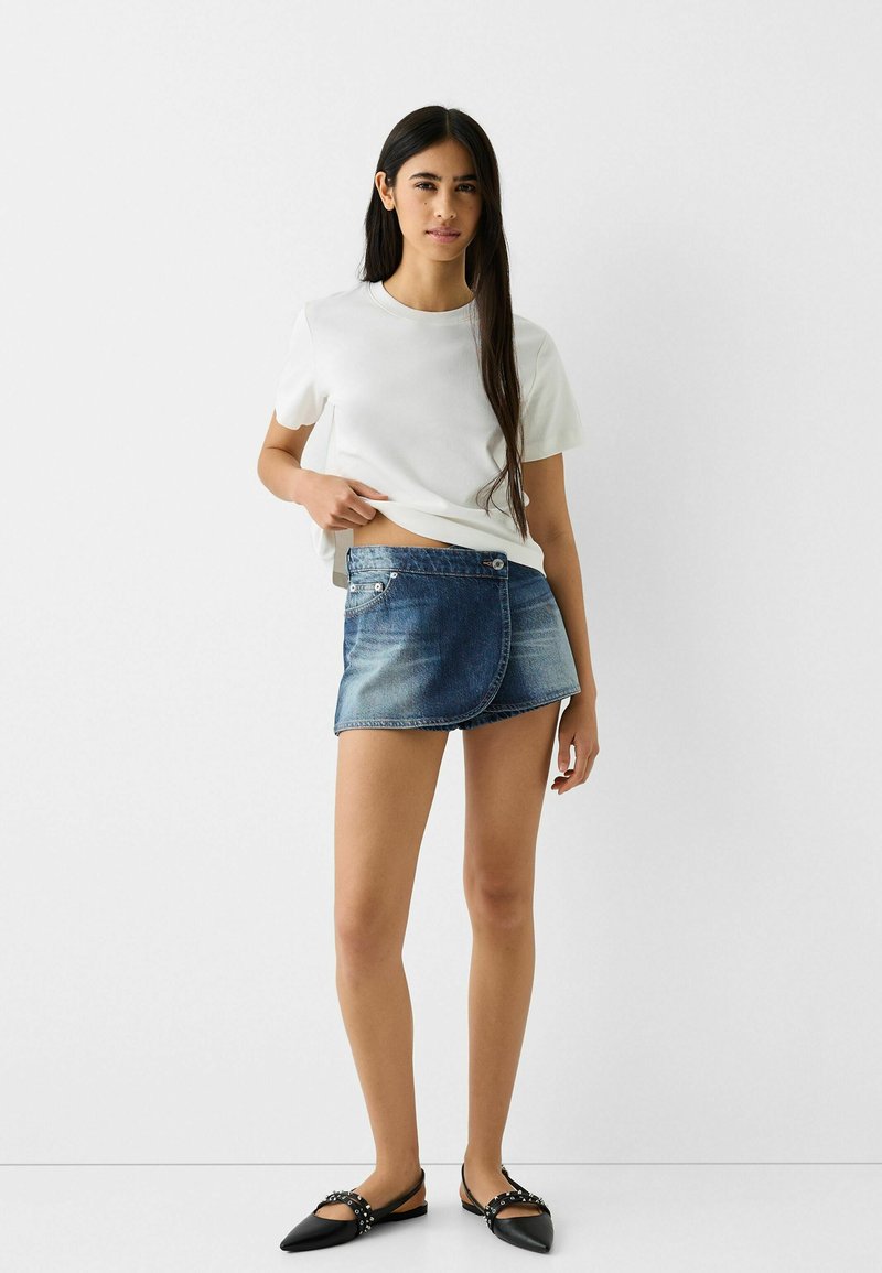 Bershka Jeansrok donkerblauw Bershka Jeansrok donkerblauw