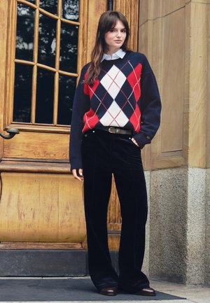 Tommy Hilfiger, EXCLUSIVE ARGYLE RELAXED CREW NECK JUMPER - Pullover - navy blue