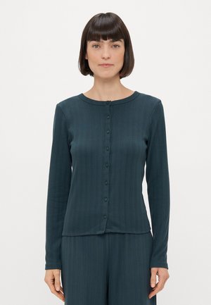 POINTELLE LONG SLEEVE SHIRT - Maglia del pigiama - dark green