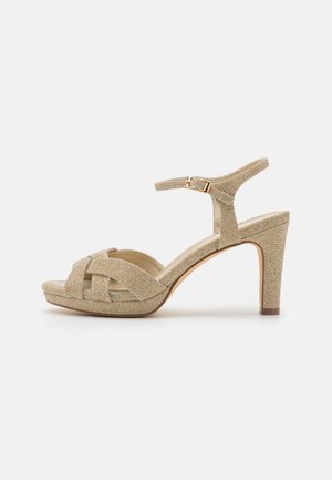 Sandalen met plateauzool - gold