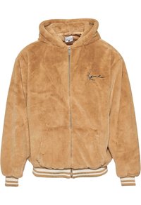 Karl Kani METAL SIGNATURE OS FUR FULL ZIP - Fleecejacka - sand