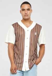 Karl Kani - OG BLOCK PINSTRIPE  - Chemise - brown off white Image miniature 1