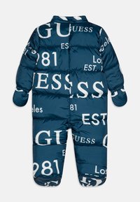 Guess NEWBORN HOODED PADDED OVERALL UNISEX - Téli overál - south coast blue
