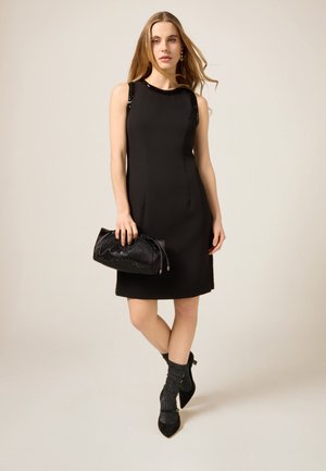 CON BORDI IN PAILLETTES - Freizeitkleid - nero