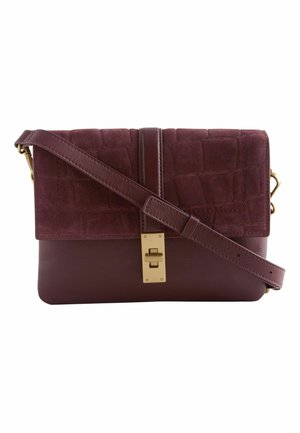 CROC EFFECT - Borsa a tracolla - burgundy red