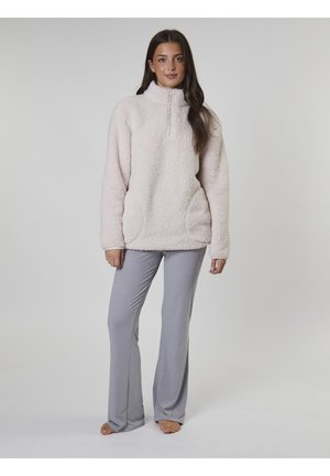 Loungeable BORG 1/4 ZIP - Fleecetrøjer - cream