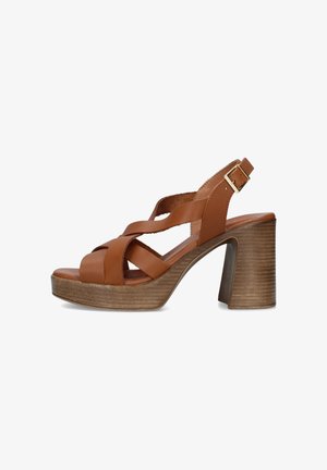 Oh! My Sandals, 5938 - Zoccoli - cognac