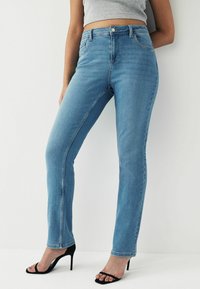 Next - SUPER SOFT HOURGLASS PETITE.  - Jeans Straight Leg - mid blue denim Thumbnail-Bild 1