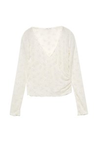 SURPLICE WITH FLOWERS  - Longsleeve - beige