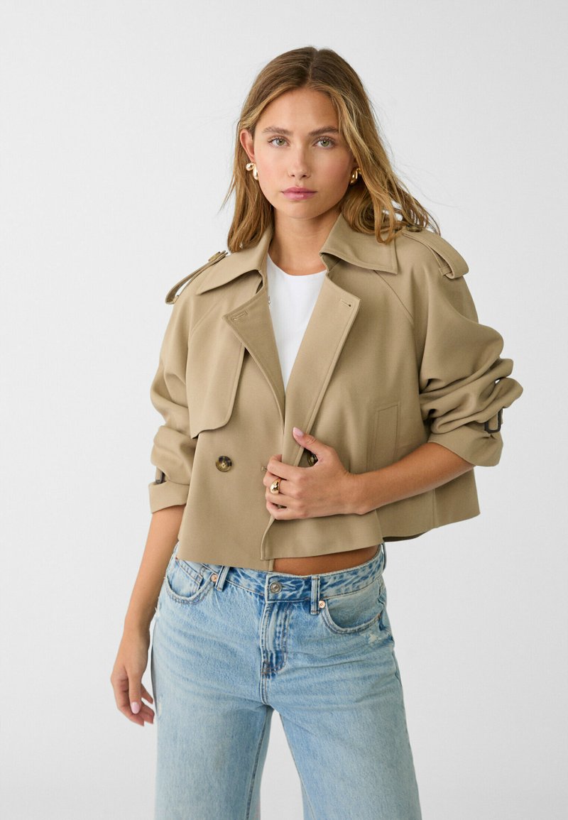 Stradivarius SMART FLOWING  - Lehká bunda - khaki