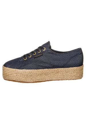 Superga 2790 FABRICSHIRTROPEW DAMEN - Sneakers basse - blue / indigo / dots