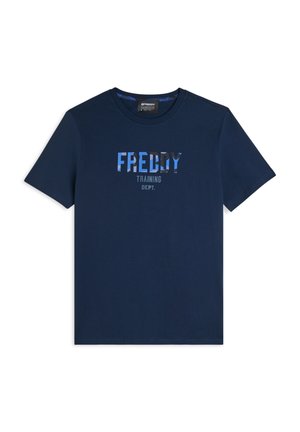 Freddy COMFORT FIT CON LOGO CAMOUFLAGE - T-shirt con stampa - dress blue