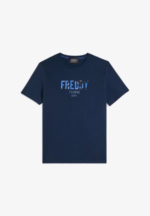 Freddy COMFORT FIT CON LOGO CAMOUFLAGE - T-shirt con stampa - dress blue