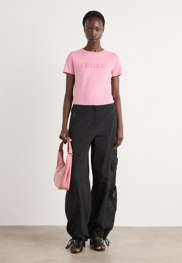 ELOGO - Print T-shirt - open purple2