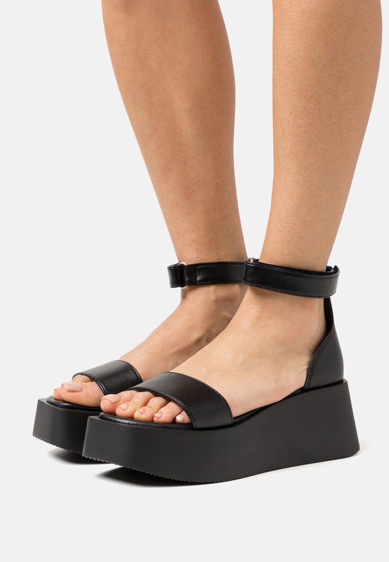 Zign Platform sandals black Zalando.ie