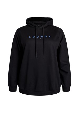 WITH PRINT - Kapuzenpullover - black w lounge