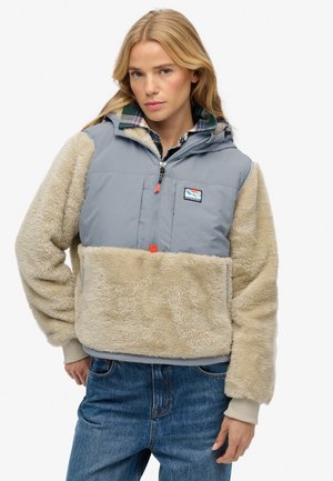 SOFT HYBRID HALF ZIP - Fleece trui - pelican beige