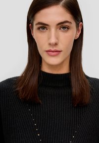 s.Oliver BLACK LABEL AUS MIX - Strickpullover - schwarz