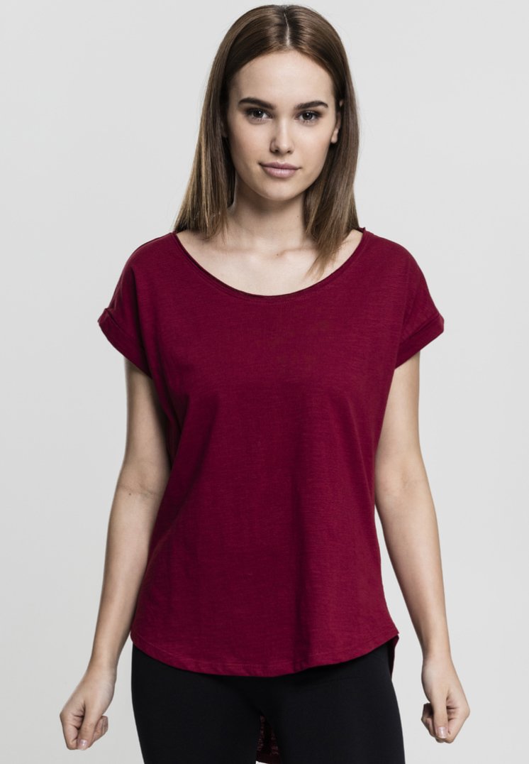 Urban Classics SLUB TEE - Pamata T-krekls - burgundy