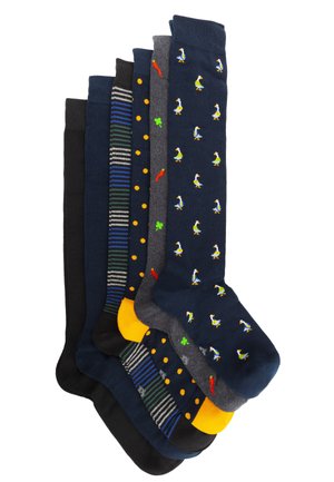 6 PACK FANCY GIFT BOX - Knee high socks - colours assortment