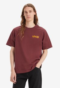 Levi's® - TEE - T-shirt print - headline logo red mahogany Miniatuurafbeelding 1