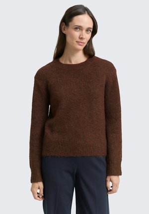 Pullover - dark pecan brown melange