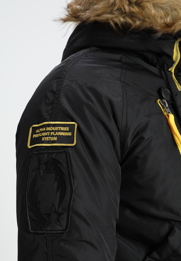 Alpha Industries Vinterjacka black Zalando.se Alpha Industries Jacka i konstläder black Zalando.se