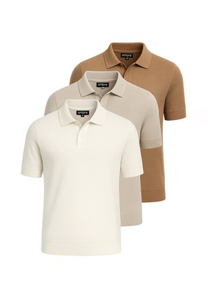PACK OF 3 - Polo - offwhite/beige/camel