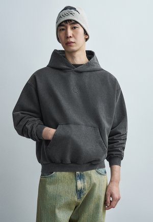 BOXY - Pulover s kapuco - vintage black