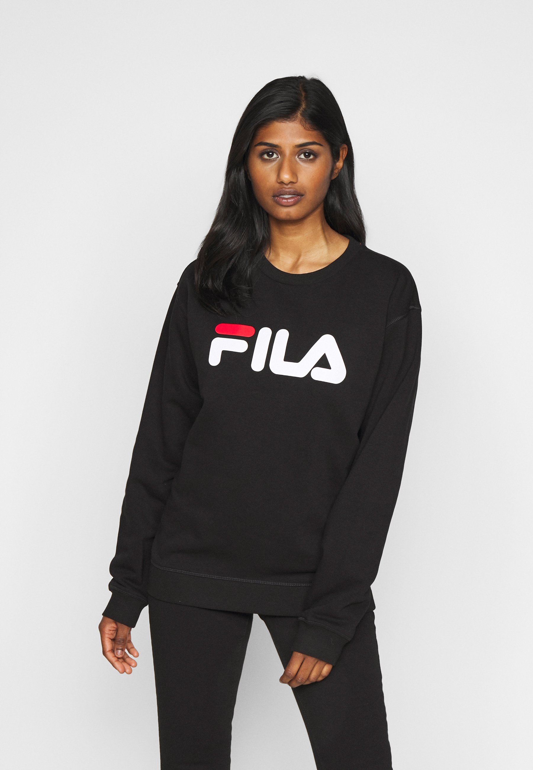Fila Petite PURE Sweatshirt blackschwarz Zalando.at Fila Tall LEAH CREW Sweatshirt black iristrue red