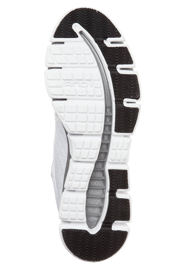 AND1 DOWN TIME LOW - Basketbalschoenen - white/black/grey/wit - Zalando.nl