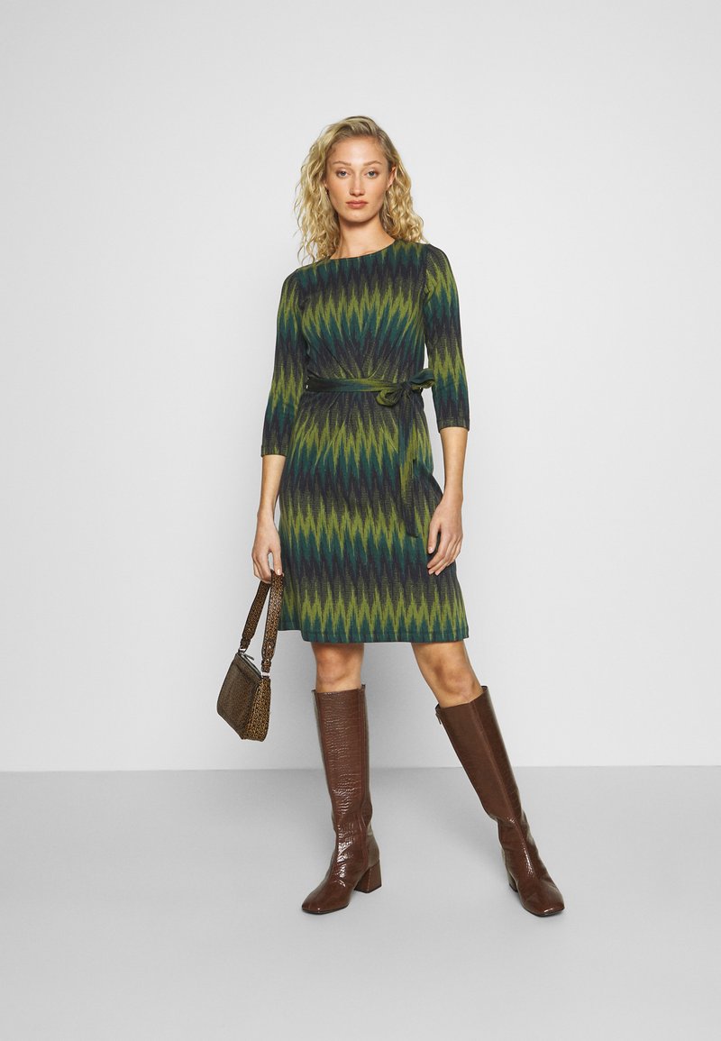 King Louie Hailey Dress Liberta Korte Jurk Night Sky Blue Groen Zalando Nl 