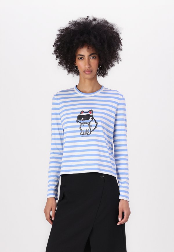 IKON PRINT STRIPE - Long sleeved top