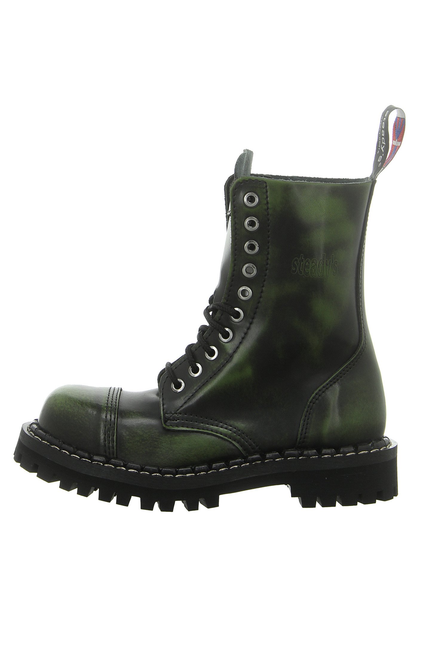 dark green platform boots