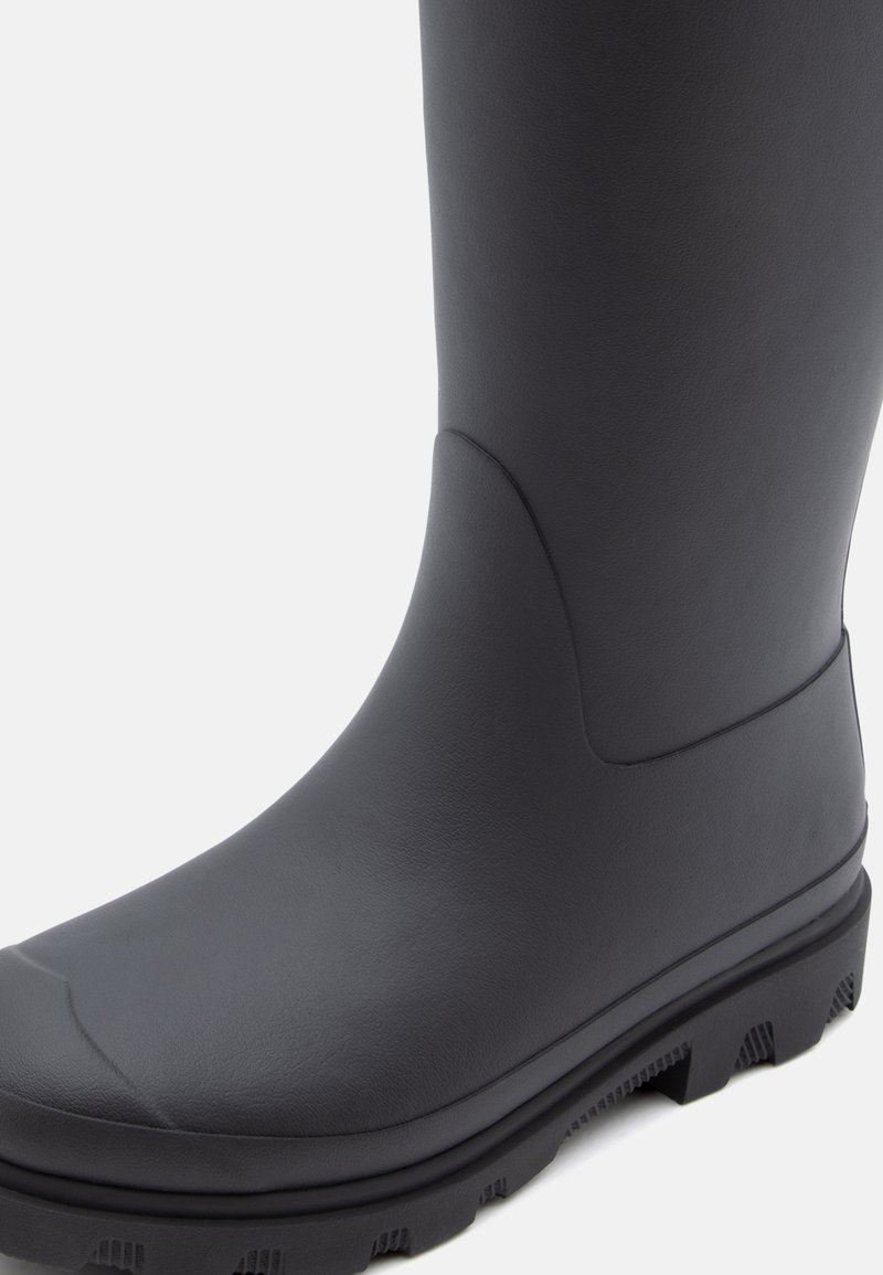 HUNTER Stivale Alto In Gomma – Modello Raffinato Trapunta Verticale – Nero – 39 EU
