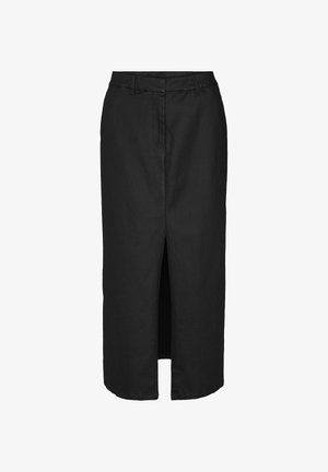 Musthave mustriba mustriba, millel on esi lõhik, on valmistatud kerge kangaga. Omab klassikalist vööd ja peeneid külge taskuid.