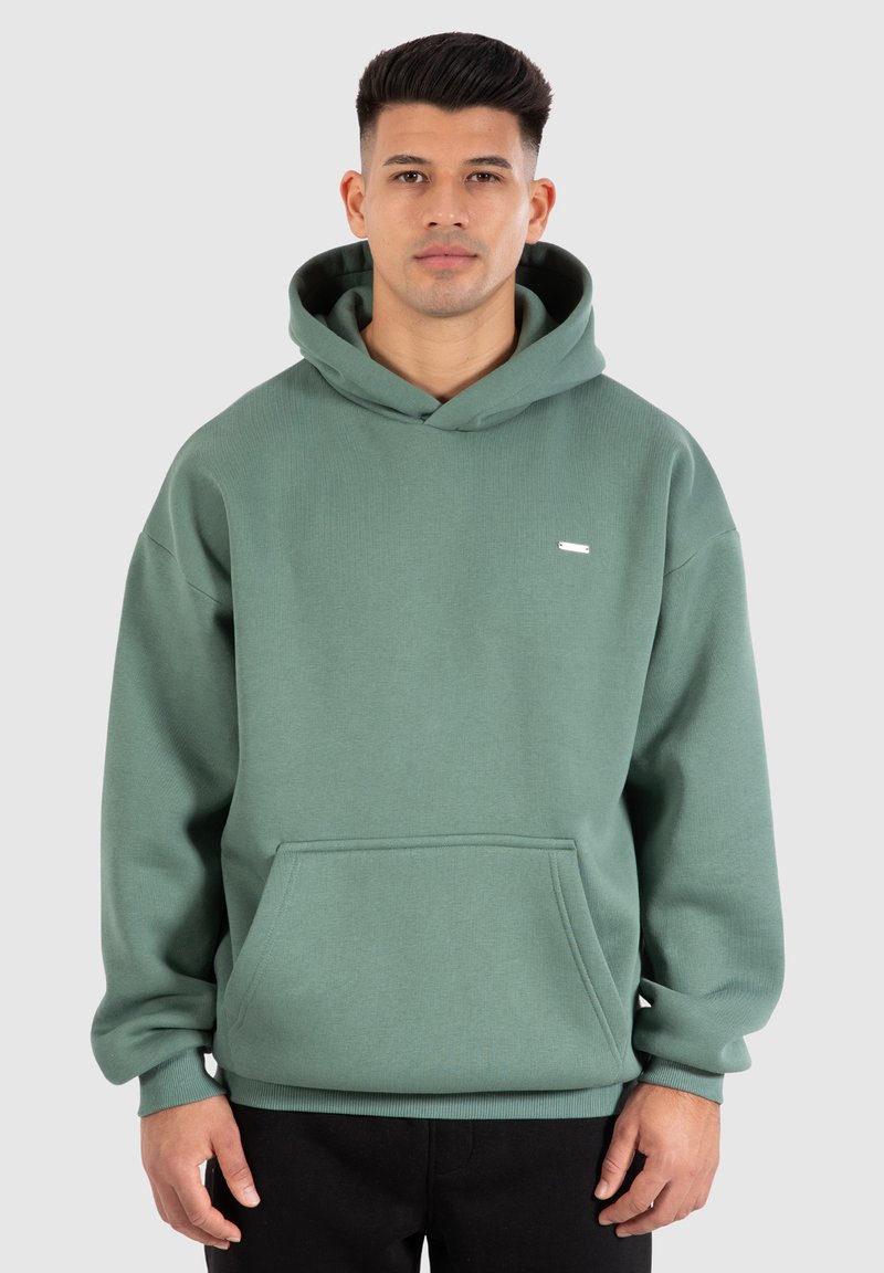 Smilodox DAWSON OVERSIZED HOODIE - Felpa con cappuccio - hellgrün