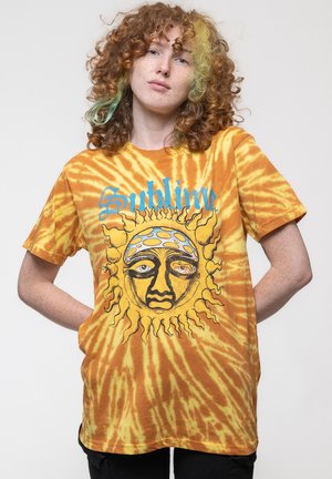 SUBLIME SUN FACE TIE DYE - Print T-shirt - orange