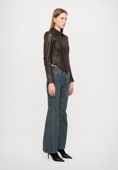 Feng Chen Wang SEAMING JACKET - Nahkatakki - brown