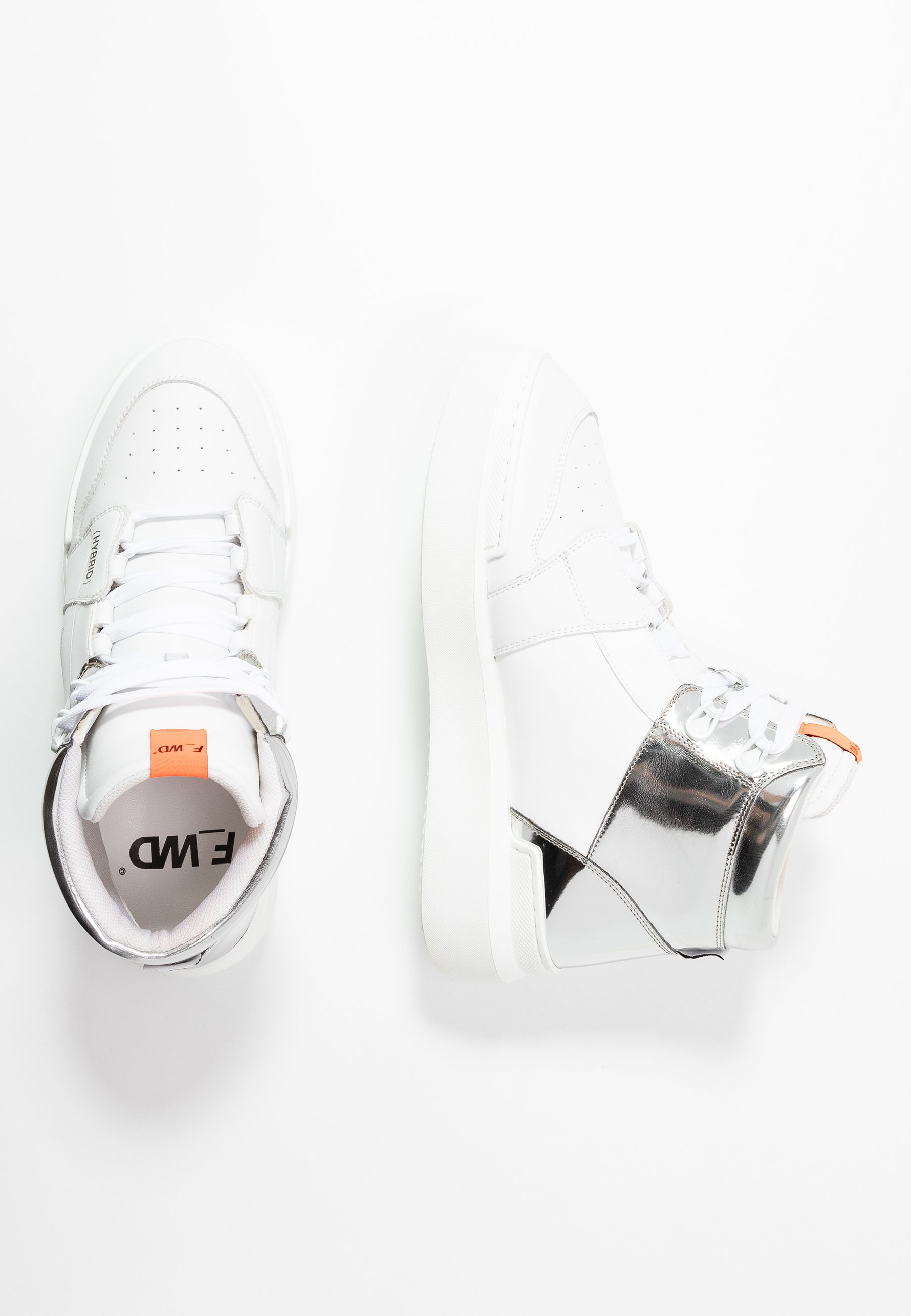 F_WD Høye joggesko whitesilver Zalando.no F_WD Høye joggesko whitesilver Zalando.no