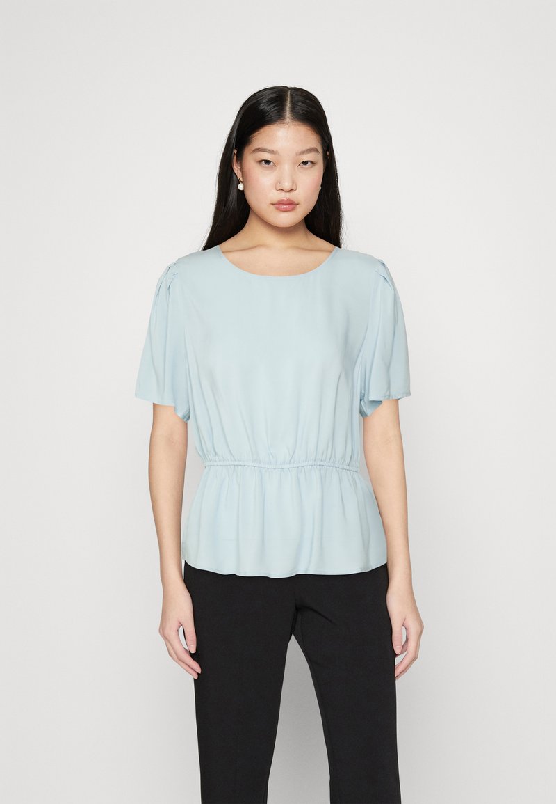 VILA VITRINE O-NECK PEPLUM - Pluus - kentucky blue