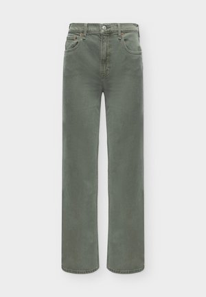 Abercrombie & Fitch, JUL2 GREEN GMT DYE HR 90S RELAXED 1CC $100.00 TR - Дънки с широк крачол - olive