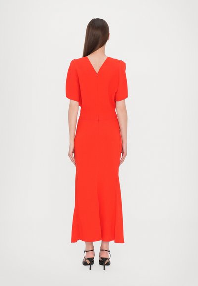 Victoria Beckham GATHERED WAIST MIDI DRESS - Maksimekko - red