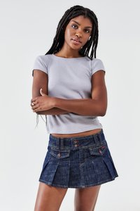 BDG Urban Outfitters ROSE POCKETED KILT - Mini krilo - blue